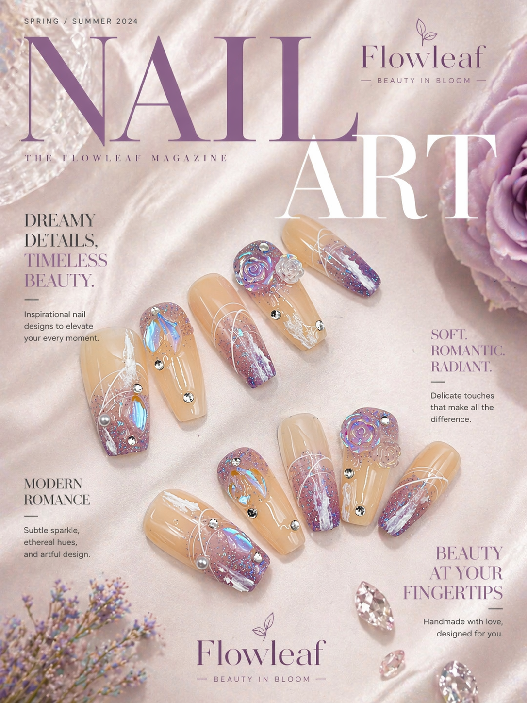 Lilac Aurora Handmade Press-On Nails